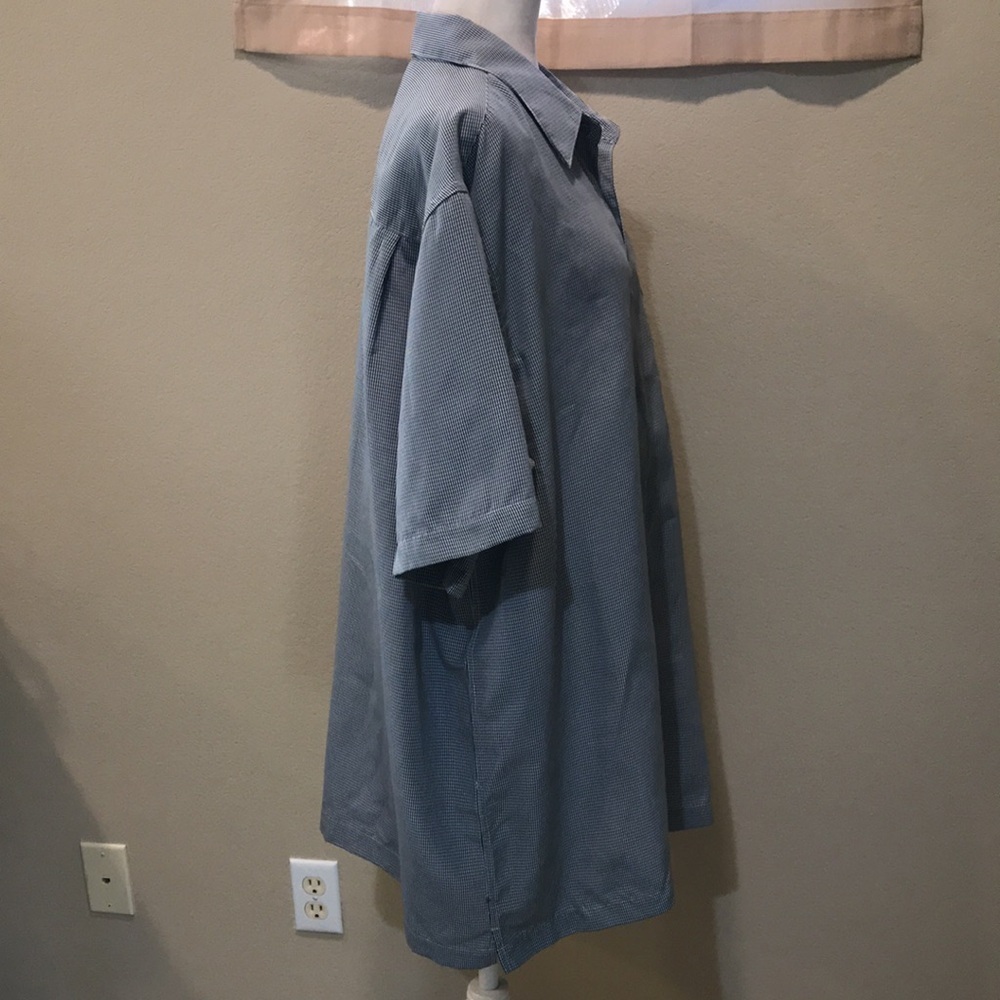 Haggar Luxury Microfiber Short Sleeved Button Front Dress Shirt w/Pocket-XXL - Picture 3 of 8